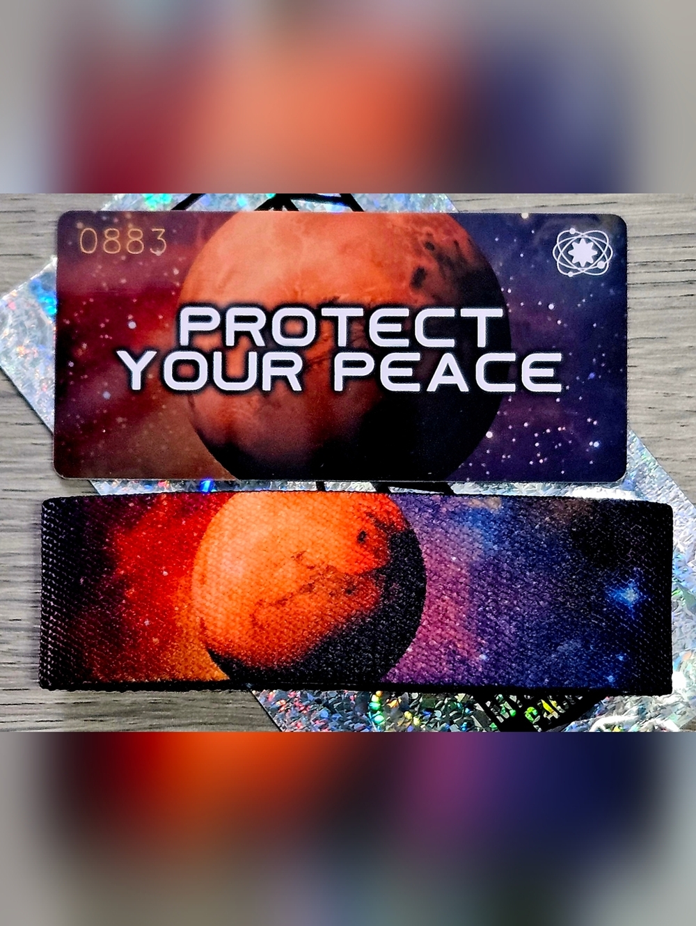 ZOX "PROTECT YOUR PEACE" #883 MARS RARE UNREDEEMED DIAMOND COLLECTIBLE WRISTBAND